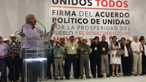 El dirigente nacional de Morena, Andrés Manuel López Obrador.