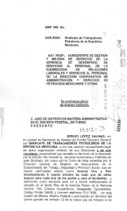 Amparo promovido por el sindicato petrolero para evitar entregar información de los recursos públicos que recibe del gobierno.   