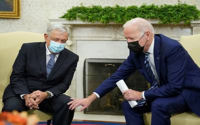 Presidentes López Obrador y Joe Biden… AMLO evitó la confrontación.