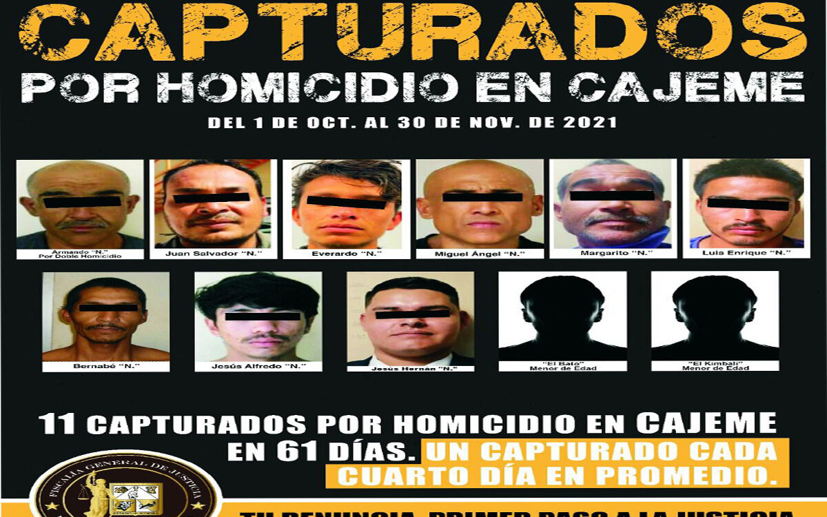 Una Orden de aprehensión cada cuatro días en Cajeme