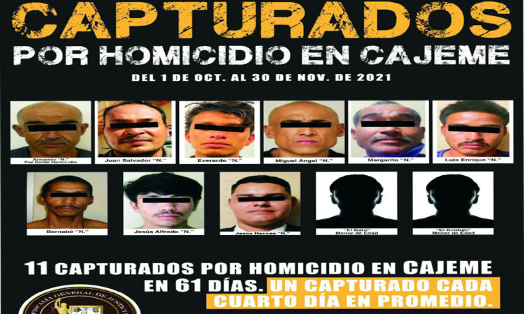 Una Orden de aprehensión cada cuatro días en Cajeme