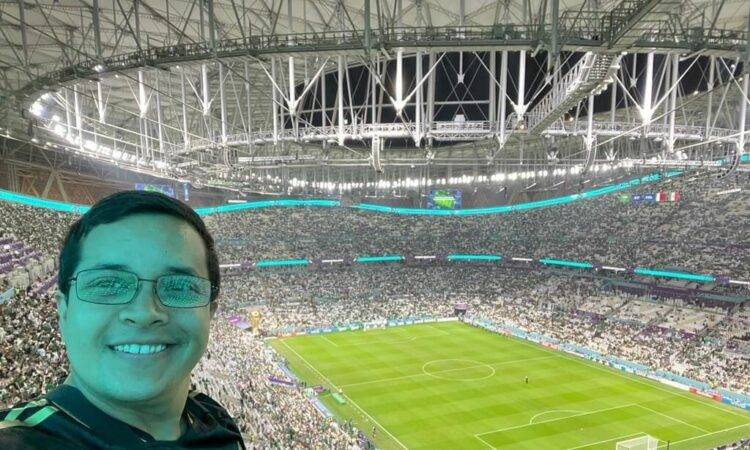 José estuvo presente en el partido México vs Argentina en el estadio Lusail junto a 40 mil almas.