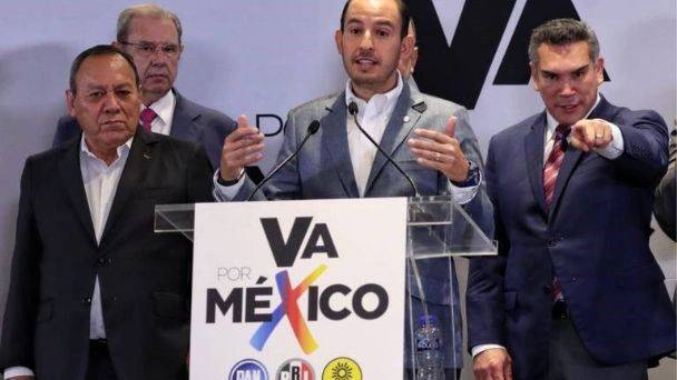 El líder nacional del PAN, Marko Cortés, anunció que su partido irá en coalición con el PRI y el PRD para competir por la Presidencia de la República en 2024,
