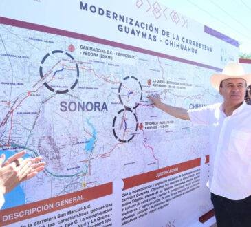 El Gobernador Alfonso Durazo en octubre anunció el inicio de obra junto a militares y alcaldes de la región.
