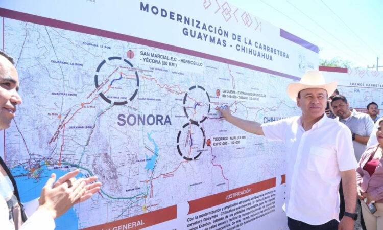 El Gobernador Alfonso Durazo en octubre anunció el inicio de obra junto a militares y alcaldes de la región.
