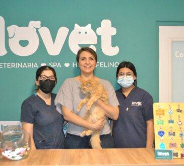 Dra. Hossana Romero, Paulina Simón y Alejandra Valencia, equipo de LOVET.