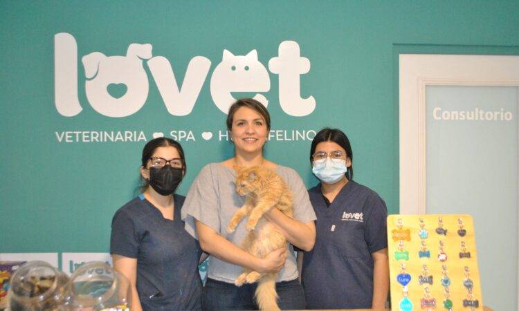 Dra. Hossana Romero, Paulina Simón y Alejandra Valencia, equipo de LOVET.