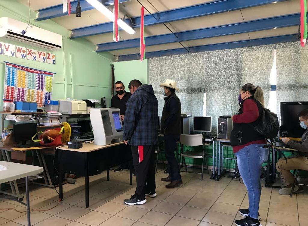 Urna electrónica en Moctezuma.