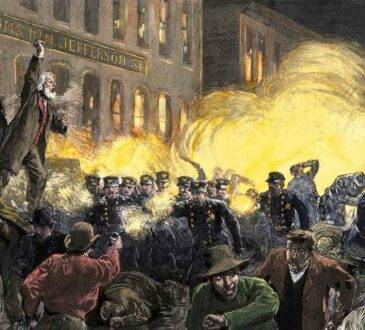 La Revuelta de Haymarket y los Mártires de Chicago.