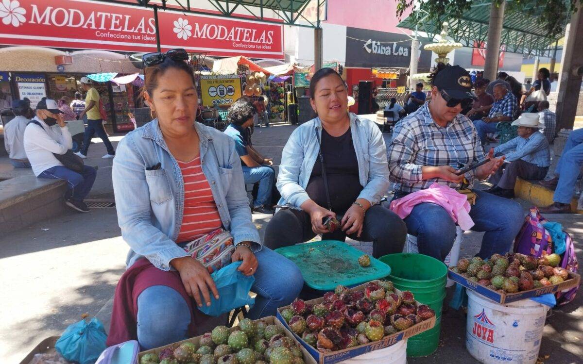 Por fuera del Mercado Municipal, se colocan vendedoras de este fruto.