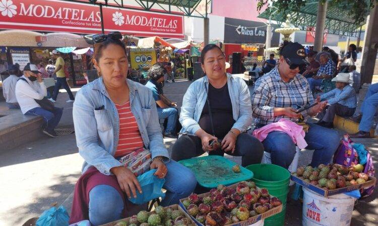 Por fuera del Mercado Municipal, se colocan vendedoras de este fruto.