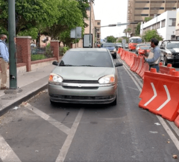 Con la instalación de confibicis en las ciclovías ubicadas en avenida Rosales y Serdán, la comunidad ciclista piden que esta sea respetada