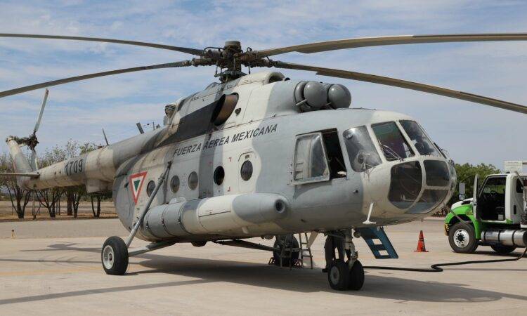 helicóptero MI-17 de la Fuerza Aérea Mexicana (FAM)