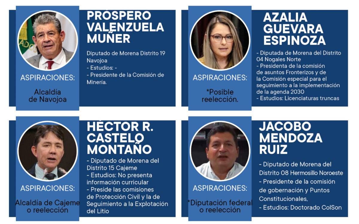 Más de la mitad de los diputados locales de Sonora buscarán “brincar” a otro cargo de elección popular el próximo año, o para ser reelectos.