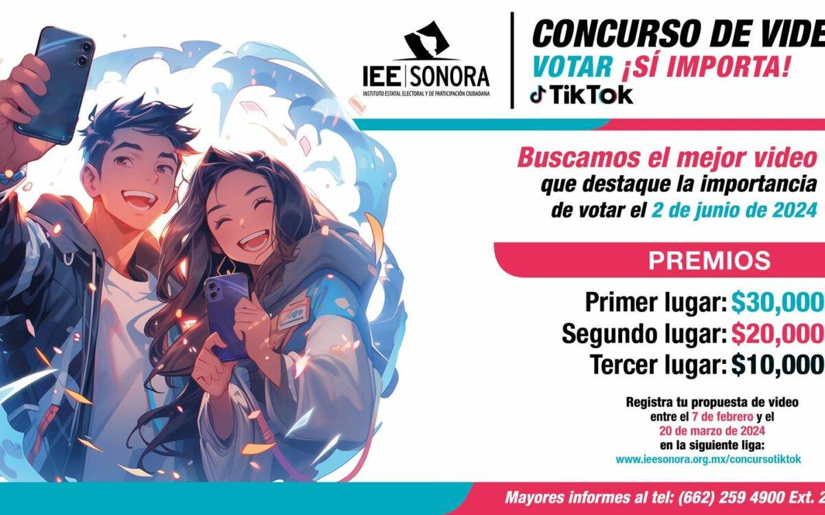 Para fomentar la participación electoral en jóvenes, lanzan concurso para TikTok “votar sí importa”, el cual busca que salgan a las urnas el 2 de junio