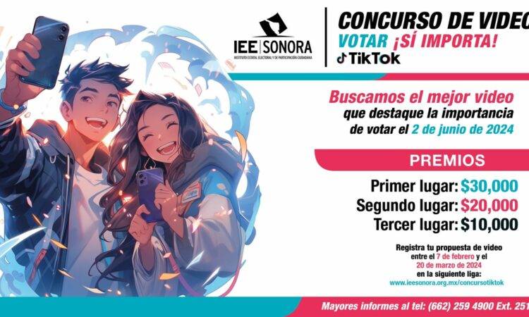 Para fomentar la participación electoral en jóvenes, lanzan concurso para TikTok “votar sí importa”, el cual busca que salgan a las urnas el 2 de junio