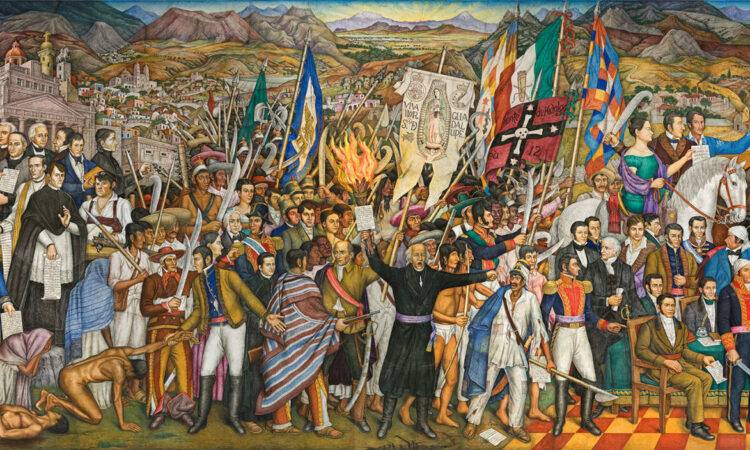 El simbólico Retablo de la Independencia de Juan O'Gorman, de los más conocidos, en el Museo Nacional de Historia de la Cdmx.