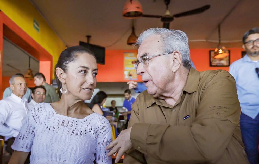 Presidenta Claudia Sheinbaum y Rubén Rocha, gobernador de Sinaloa.