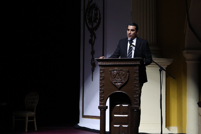 Froylán Gámez, titular de la SEC durante discurso inaugural.
