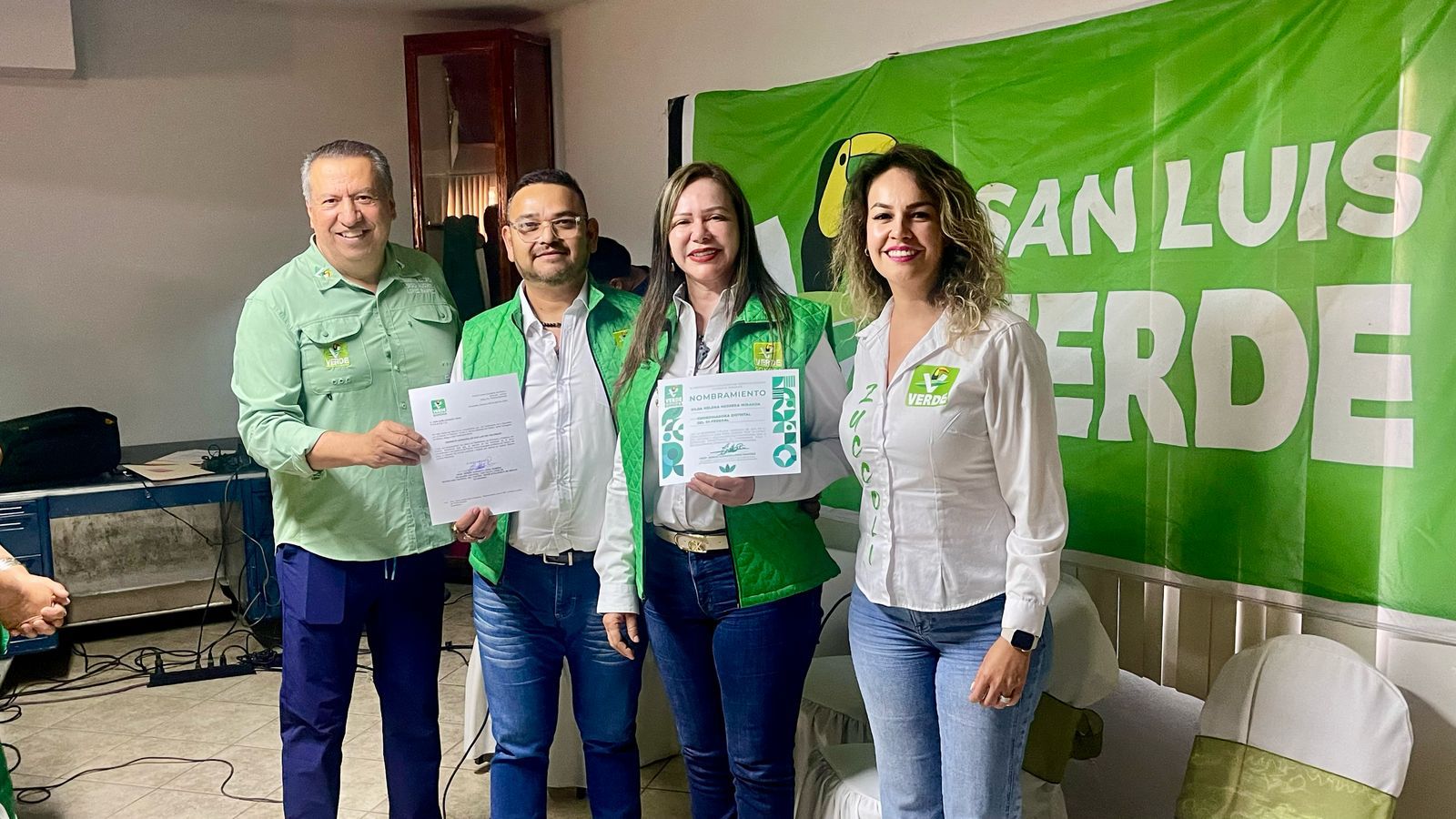 Toman protesta a integrantes del Comité Directivo Municipal y Distrital del Partido Verde.